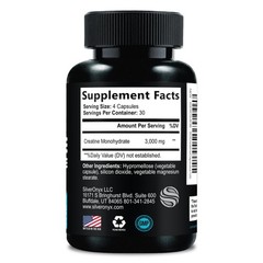 Creatine Monohydrate 3000mg Per Serving – 3X Strength Micronized Creatine Pow…