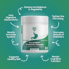 Pure HMO Human Milk Oligosaccharide Prebiotic Fiber Powder – 200 Billion