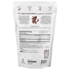 2 X Micro Ingredients, Sunflower Lecithin, 300 Softgels (800 mg per Softgel)