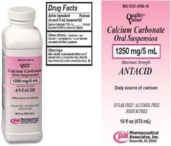 Calcium Carbonate Oral Suspension 1250Mg/5 Ml – 16 Oz.