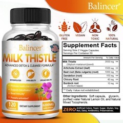 Milk Thistle 3500mg Maximum Strength, 30/60/120 Vegetarian Capsules