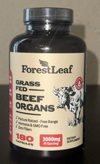 ForestLeaf Beef Organ Supplement – Grass Fed & Pasture Raised 180 Capsules 07/28