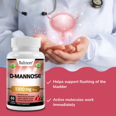 D-Mannose Capsules 1300 Mg Per Serving Bladder and Urinary Health