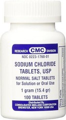 SODIUM CHLORIDE Tablets 1 GM 100 Per Bottle Salt