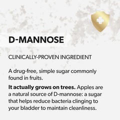 D-Mannose Urinary Tract Support – Cleanse, Flush & Protect, Non-GMO, 120 Caps