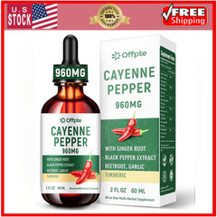 Cayenne Pepper Drops Supplements Liquid 960mg, Beet Root Powder, Turmeric,Ginger