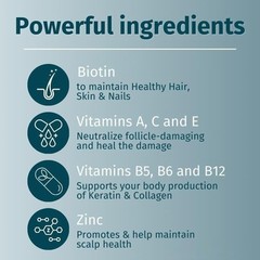 WEEM Hair Skin and Nails Gummies – Supports Healthy Hair – Vegan biotin Vitamins