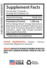 Dietary Supplement – African Mango 1200mg – Acacia Powder 2B