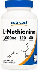 Nutricost L-Methionine (1,000 mg) 120 Capsules – 60 servings