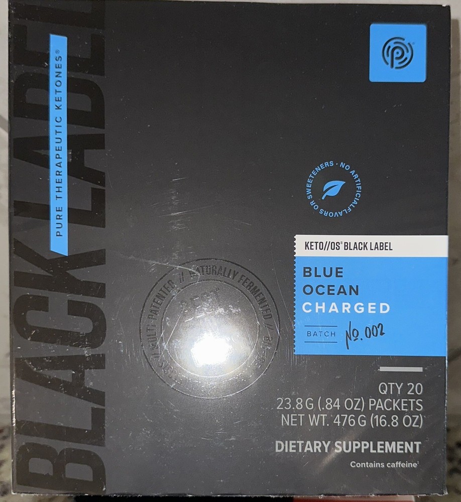 PRUVIT KETO Ketones Drink Blue Ocean BLACK LABEL Free Shipping