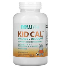 NOW Kids Cal Bone Development Support Orange – 100 Chew -2 packs- EXP 03/2026