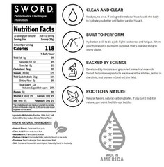 SWORD PERFORMANCE Electrolyte Powder Carb Energy Hydration 35oz PINEAPPLE MANGO
