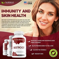 Beet Root Capsules – Beetroot Powder Supports, 1300mg per serving, Vegan Non-GMO