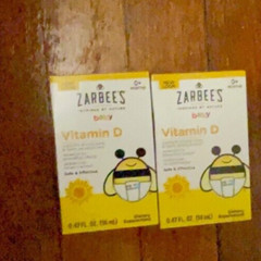 2-Pk Zarbee’s Vitamin D Drops for Infants 0+ 400 IU 10mcg Liquid Exp 08/2026