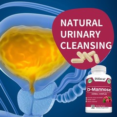 D Mannose Capsules Urinary Tract Cleanse Promotes Bladder Health 120 Pills