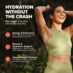 Natural Electrolyte Drink Powder – Easy Mix Watermelon – Non-GMO – 30 Servings