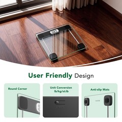 ZOETOUCH Bathroom Scale Digital 400lb LCD Accurate Weighing Machine