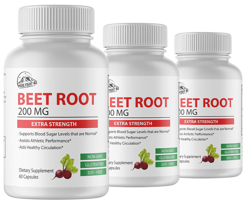 Beet Root 200mg Extra Strength 3 Bottles 180 Capsules