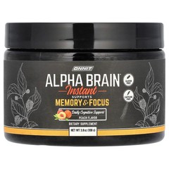 2 X Onnit, Alpha BRAIN� Instant, Peach, Caffeine Free, 3.8 oz (108 g)
