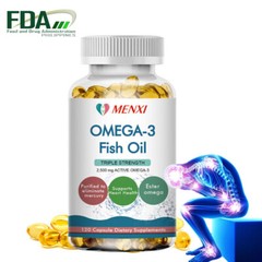 1500mg Omega 3 Fish OilCapsules,High Strength Eye,Heart,Brain Health 10/120pc MX
