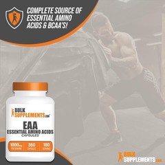 Eaa Capsules 360 Count Essential Amino Acids Protein Supplement Bcaas Sugar Free