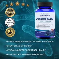 Remove Parasite ANTI PARASITE & CANDIDA DETOX Body Cleanse 120 Capsules