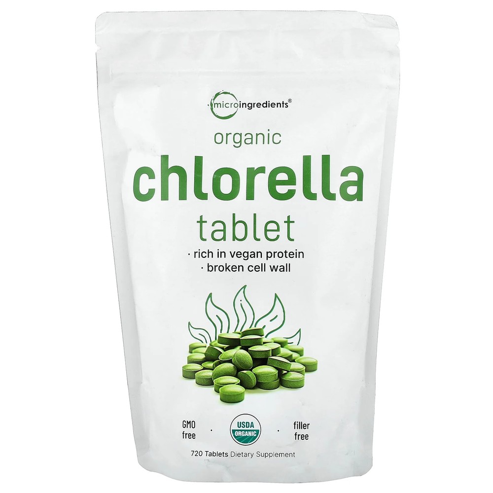 2 X Micro Ingredients, Organic Chlorella Tablet, 720 Tablets (0.5 g per Tablet)