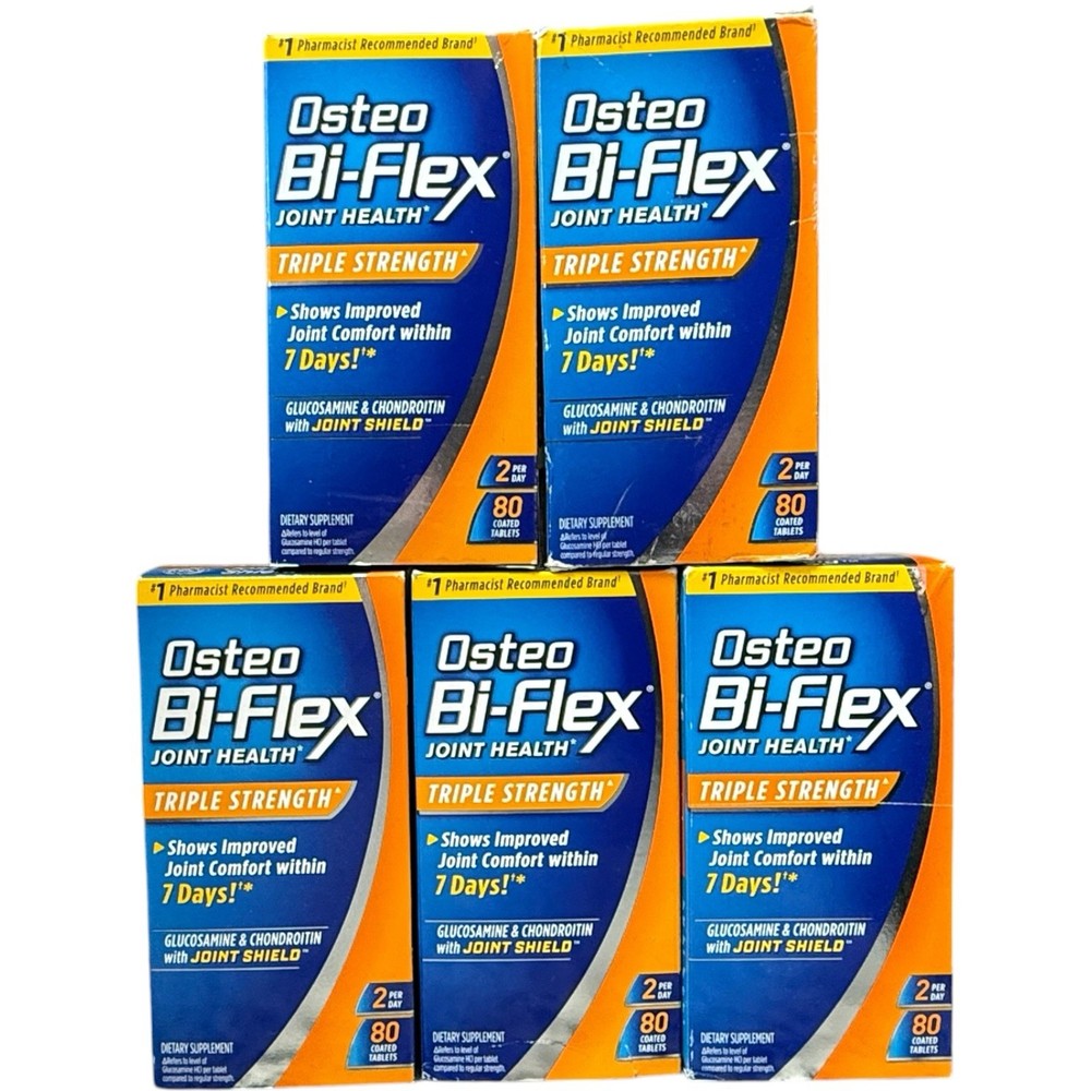 (5) Osteo Bi-Flex Advanced Triple Strength Glucosamine Chondroitin 80 Ct 6/2026+