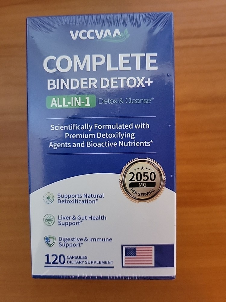All-in-One Detox Binder Supplement 1500 MG – High Bioavailability, 120 Capsules.