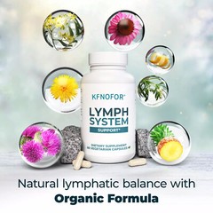 Lymphatic System Support Supplement, Detox Cleanse Vegan Capsules 60 Capsules US