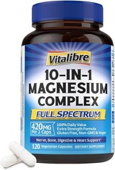 All-in-One 10-Form Magnesium Complex 420mg for Total Body Support
