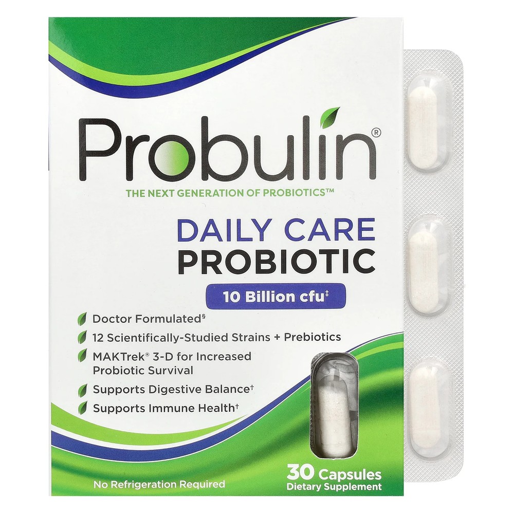 2 X Probulin, Daily Care Probiotic, 10 Billion CFU, 30 Capsules