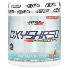 2 X EHPlabs, OxyShred, Thermogenic Fat Burner, Bahama Breeze, 10.6 oz (300 g)
