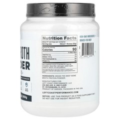 2 X Left Coast Performance, Bone Broth Powder, Beef, 32 oz (908 g)