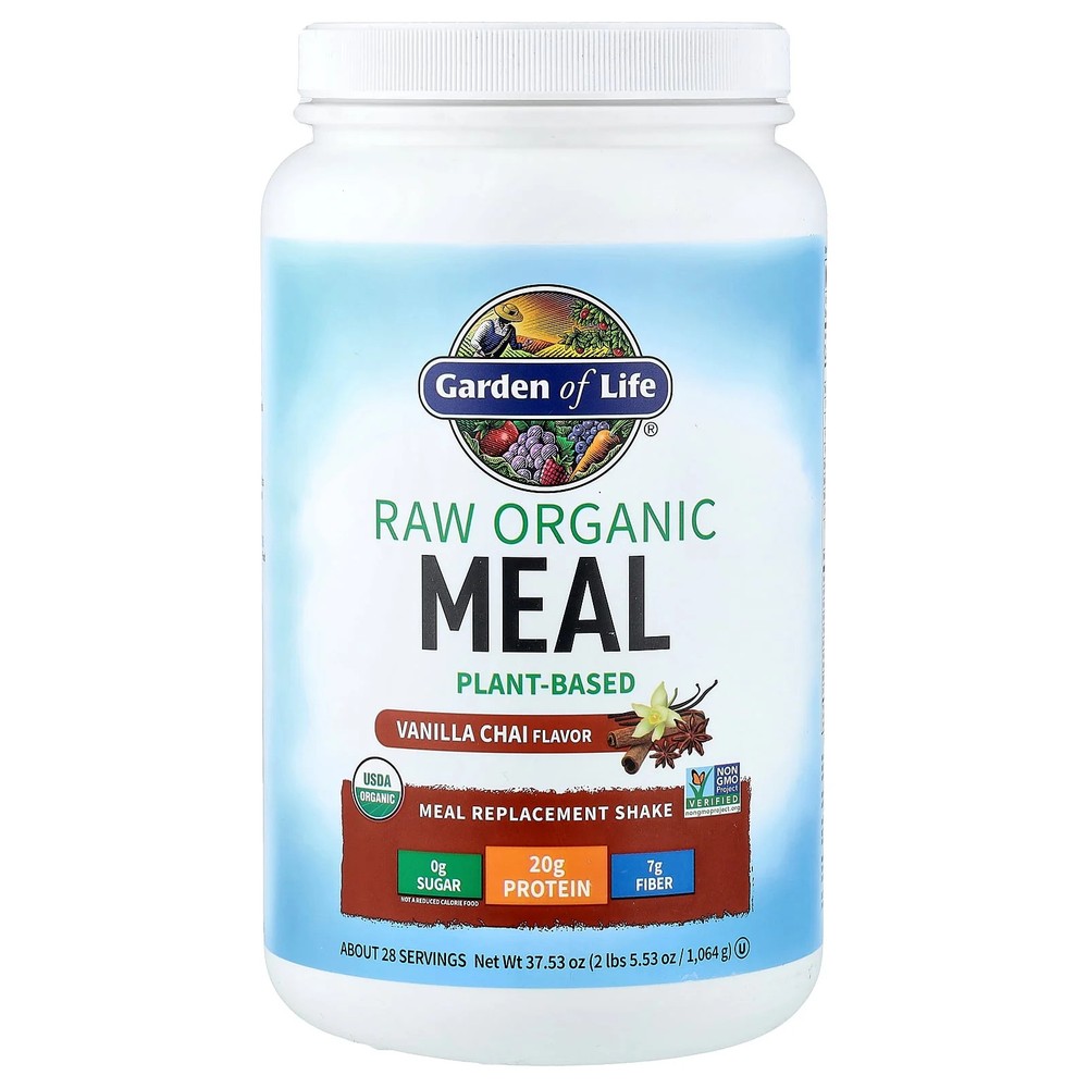 2 X Garden of Life, RAW Organic Meal Replacement Shake, Vanilla Chai, 2 lbs 5.5