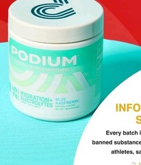 Podium Hydration + Electrolyres Energy Drink – Blue Raspberry – Exp: 2/2026