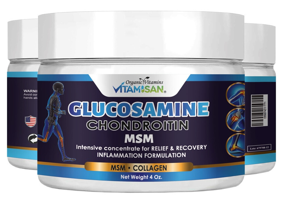 Glucosamine Chondroitin with MSM & Collagen -Cream 4 Oz chondroitin