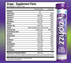 Zipfizz Multi-Vitamin Energy Hydration Drink Mix Grape Fruit Punch Mango Pack of