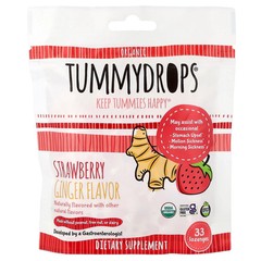 2 X Tummydrops, Organic Drops, Strawberry Ginger, 33 Lozenges
