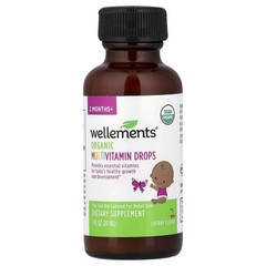 Organic Multivitamin Drops, 2 Months+, Cherry, 1 fl oz (30 ml)