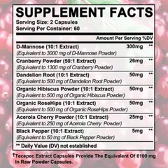 D-MANNOSE WITH CRANBERRY EXTRA – Flush Impurities, Healthy Urinary Tract Support