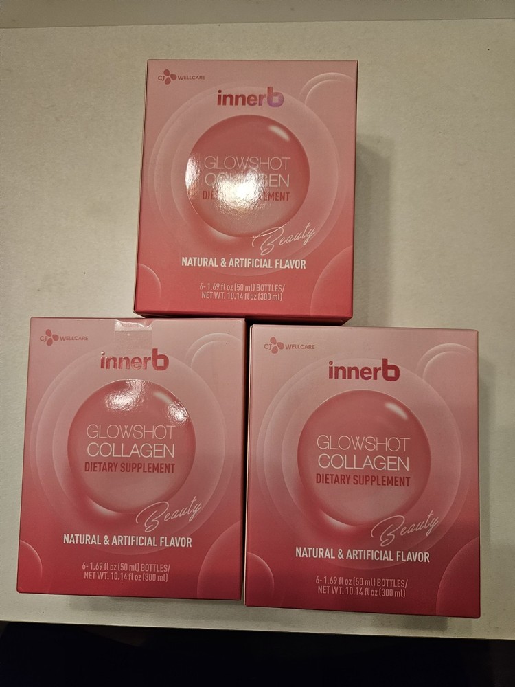 18 PACK CJ Wellcare Innerb Glowshot Collagen 10.1 fl oz Marine Liq Co Exp 2/2026
