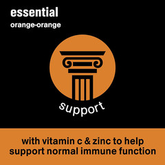 essential electrolyte enhanced water w/vitamins, orange-orange drinks, 20 fl oz,