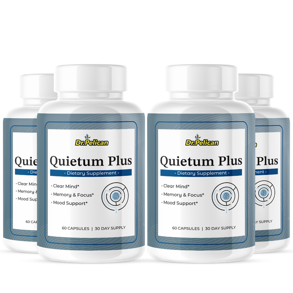 Quietum Plus- Brain Support- 4 Bottles- 240 Capsules