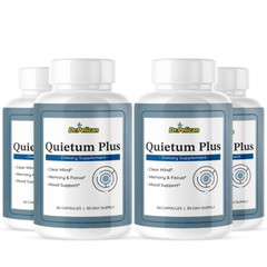 Quietum Plus- Brain Support- 4 Bottles- 240 Capsules