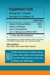 Vitamin K2 (MK7) With D3 Capsules 800mcg/5000iu Per Serving – Premium Quality-