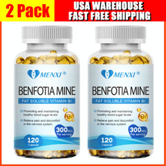 2 Packs Benfotiamine 300mg, 240 Capsules Total – Gluten Free and Non-GMO