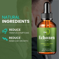 (2 Packs) Echozen For Ear Ringing, Echo Zen Liquid Drops, Ecozen Tinnitus (4 oz)