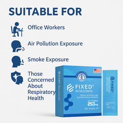 Triple Action Lung Support Powder 30 Sachets–NAC, EGCG, Quercetin, Resveratrol..