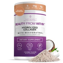 VITASEI Collagen Peptides Powder – Hydrolyzed Collagen with Resveratrol, Vita…